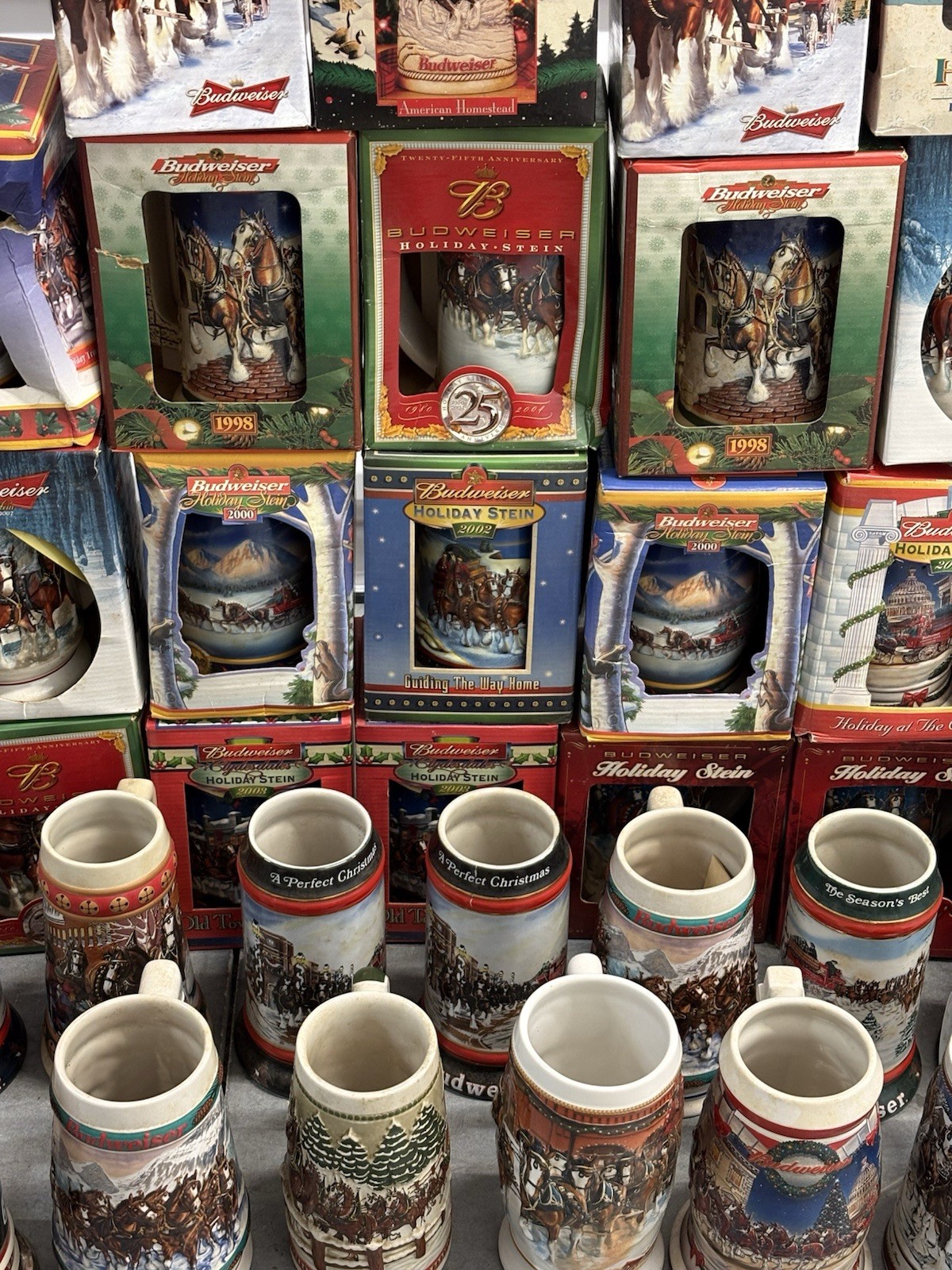 Lot Of 35 Budweiser Beer Mugs Vintage 1990s 2000s