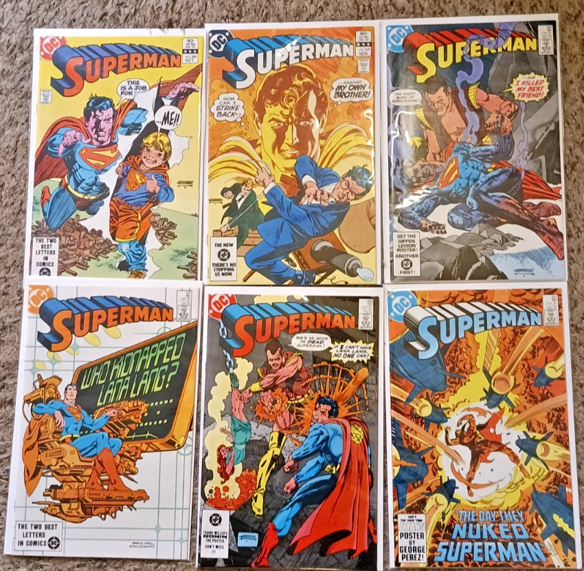 Superman Six 1983-1984 DC Comics 388 389 390 391 392 393 VF