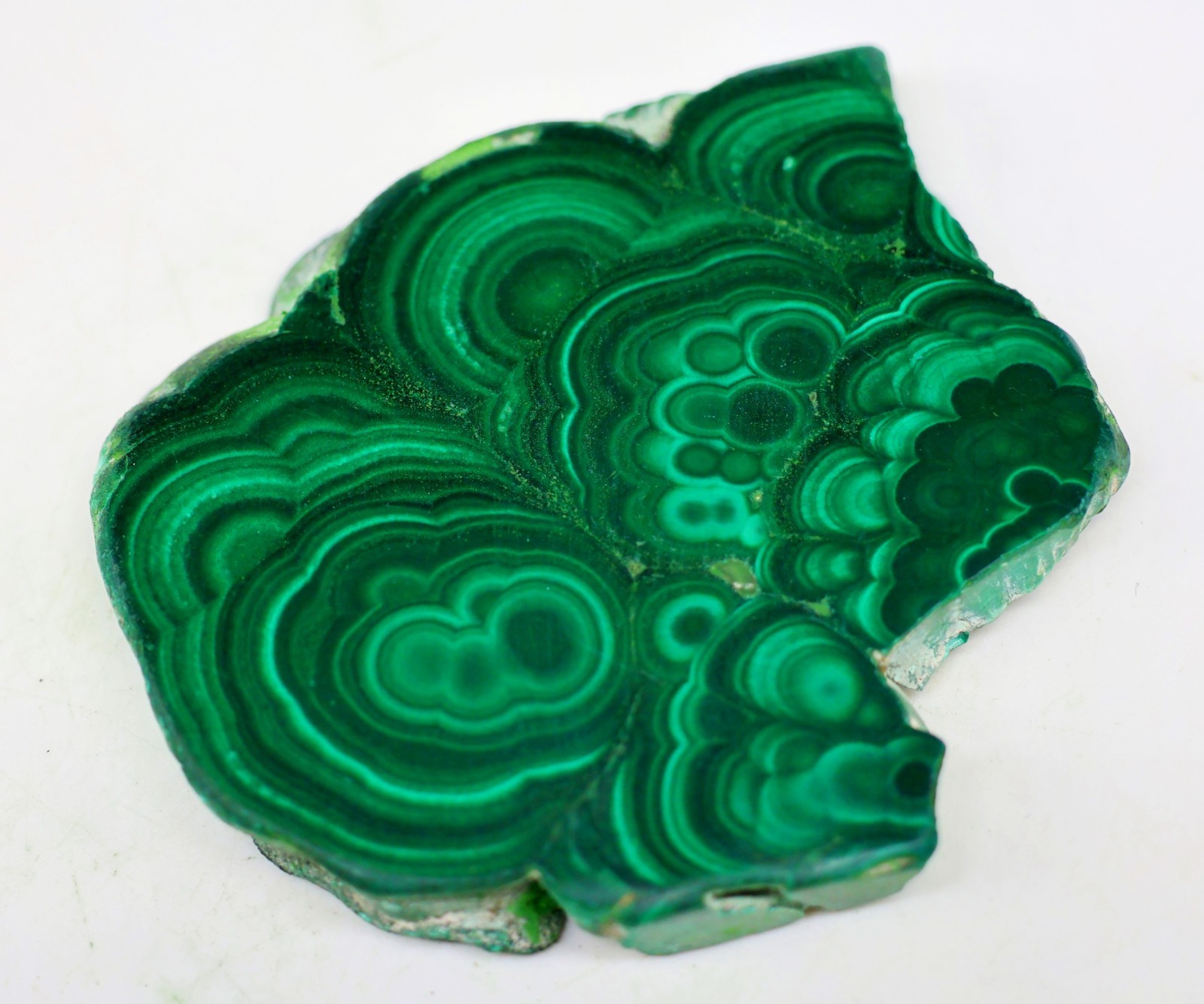 214 Ct 7X46X49 mm Natural Designer Malachite Rough Polish Slice Gemstone MJ-223