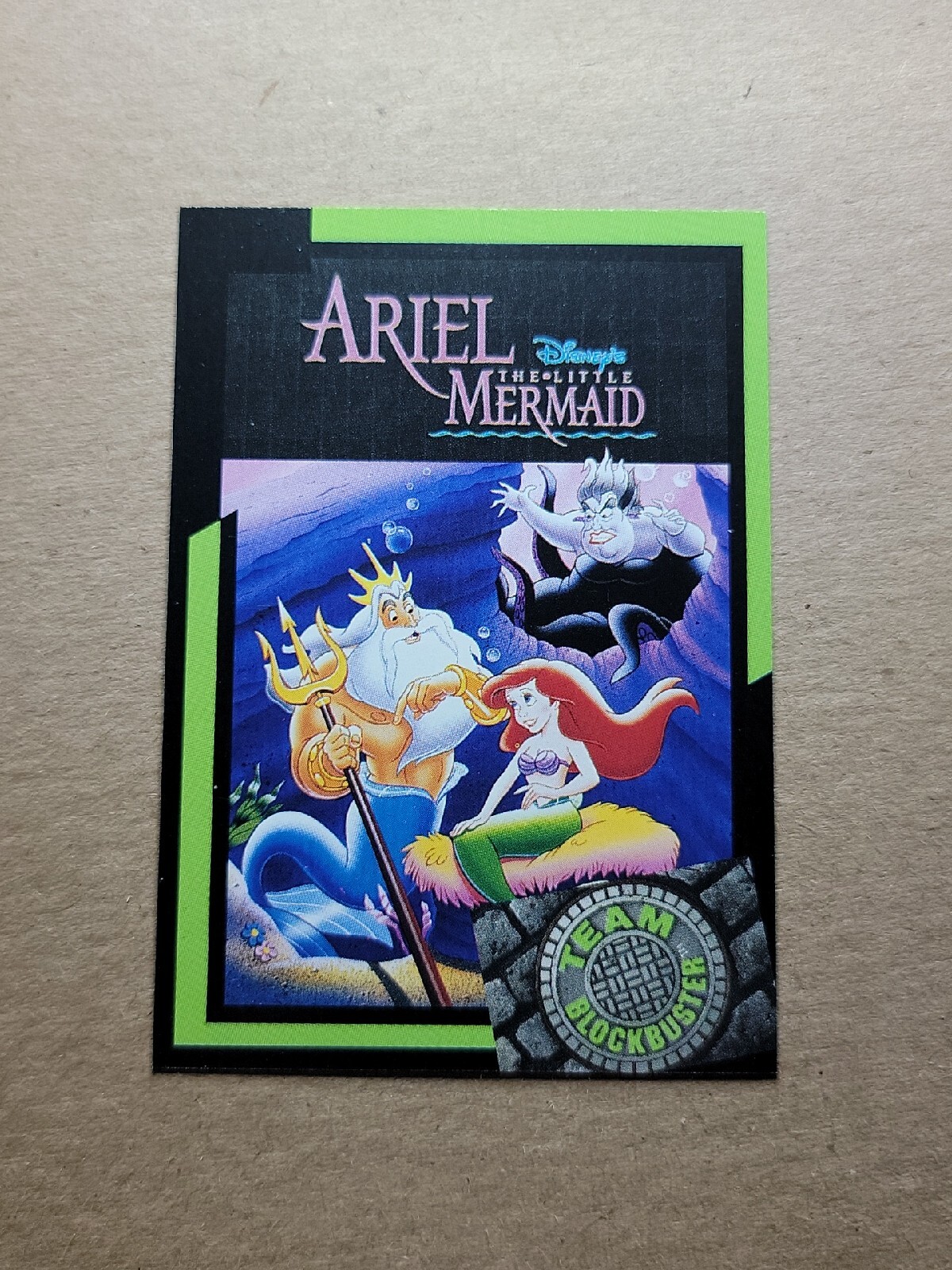 1993 Team Blockbuster Video Games Card #1 - Ariel - Disney\'s The Little Mermaid