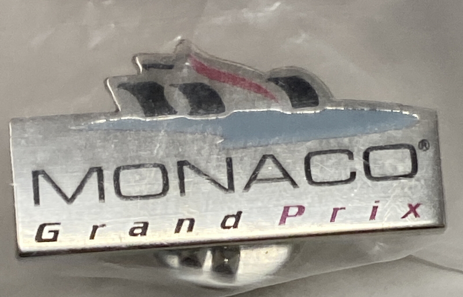 Monaco Grand Prix Metal Pin Silver
