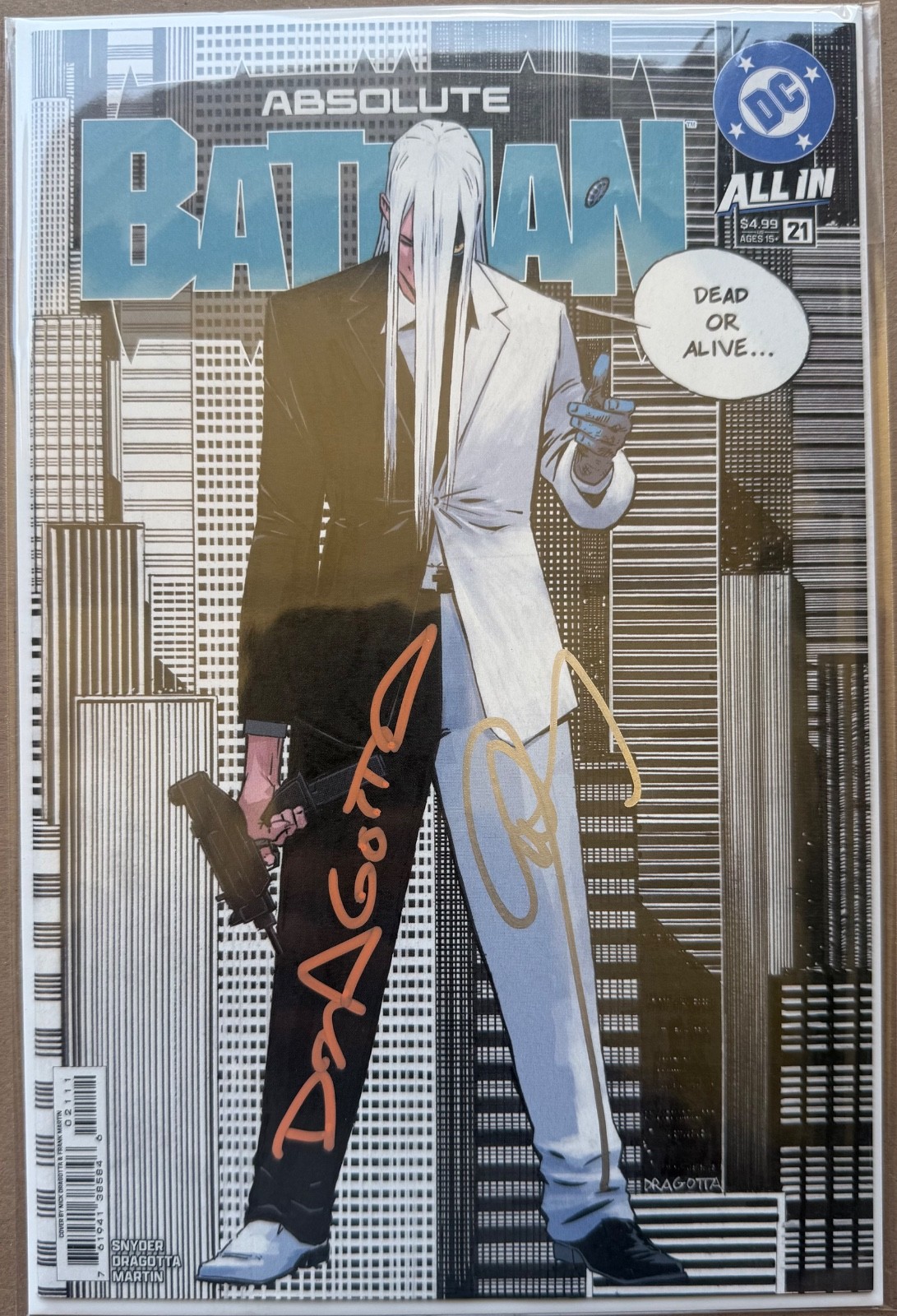 Absolute Batman #21 Cover A 1st Print 2x signed Dragotta & Snyder w/COA
