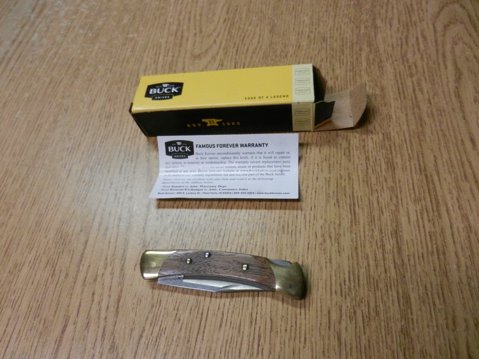 NIB 1991 Buck The 55 55BRS-B Lock back Knife 3 1/2