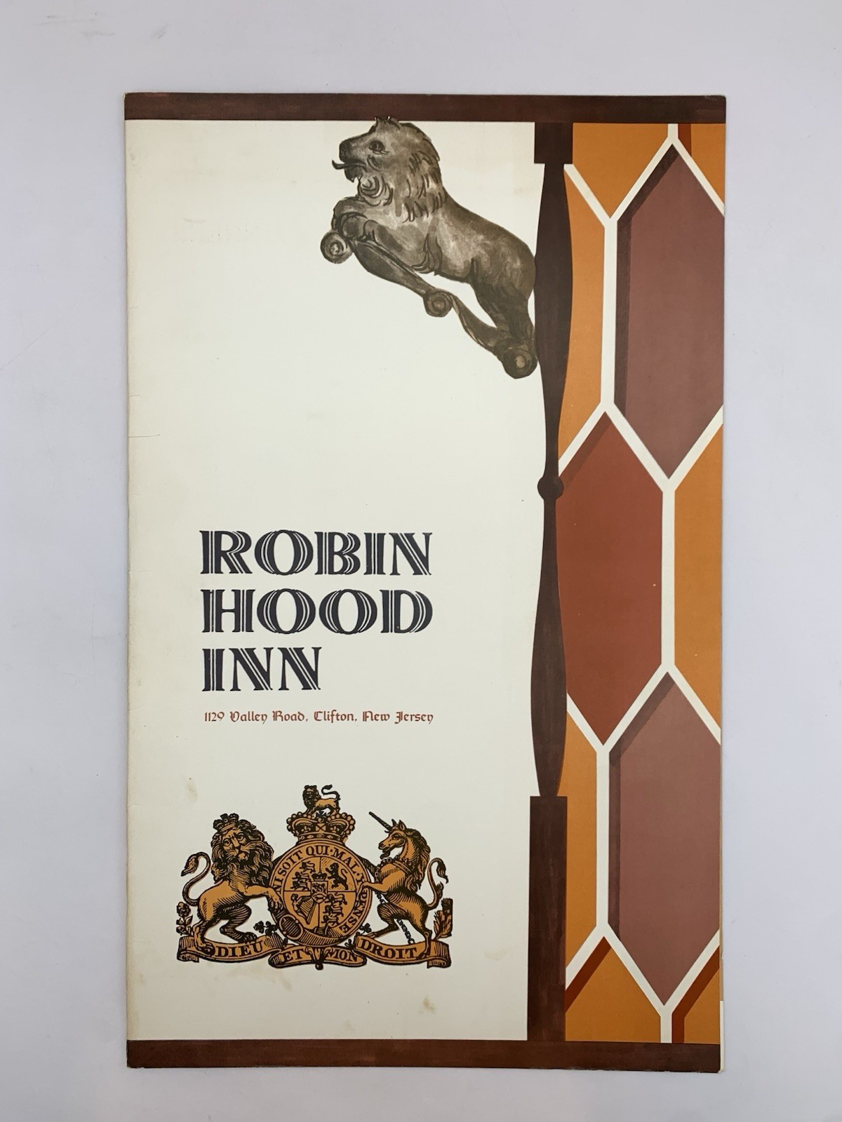 Vintage Robin Hood Inn Restaurant Menu  Clifton, NJ