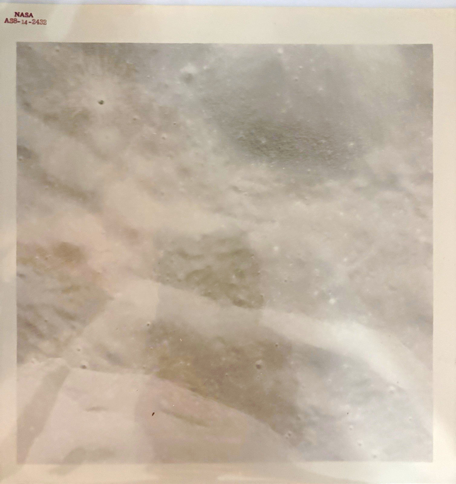 Vintage NASA Apollo 8 Color Photograph - Moon's Farside (1968)