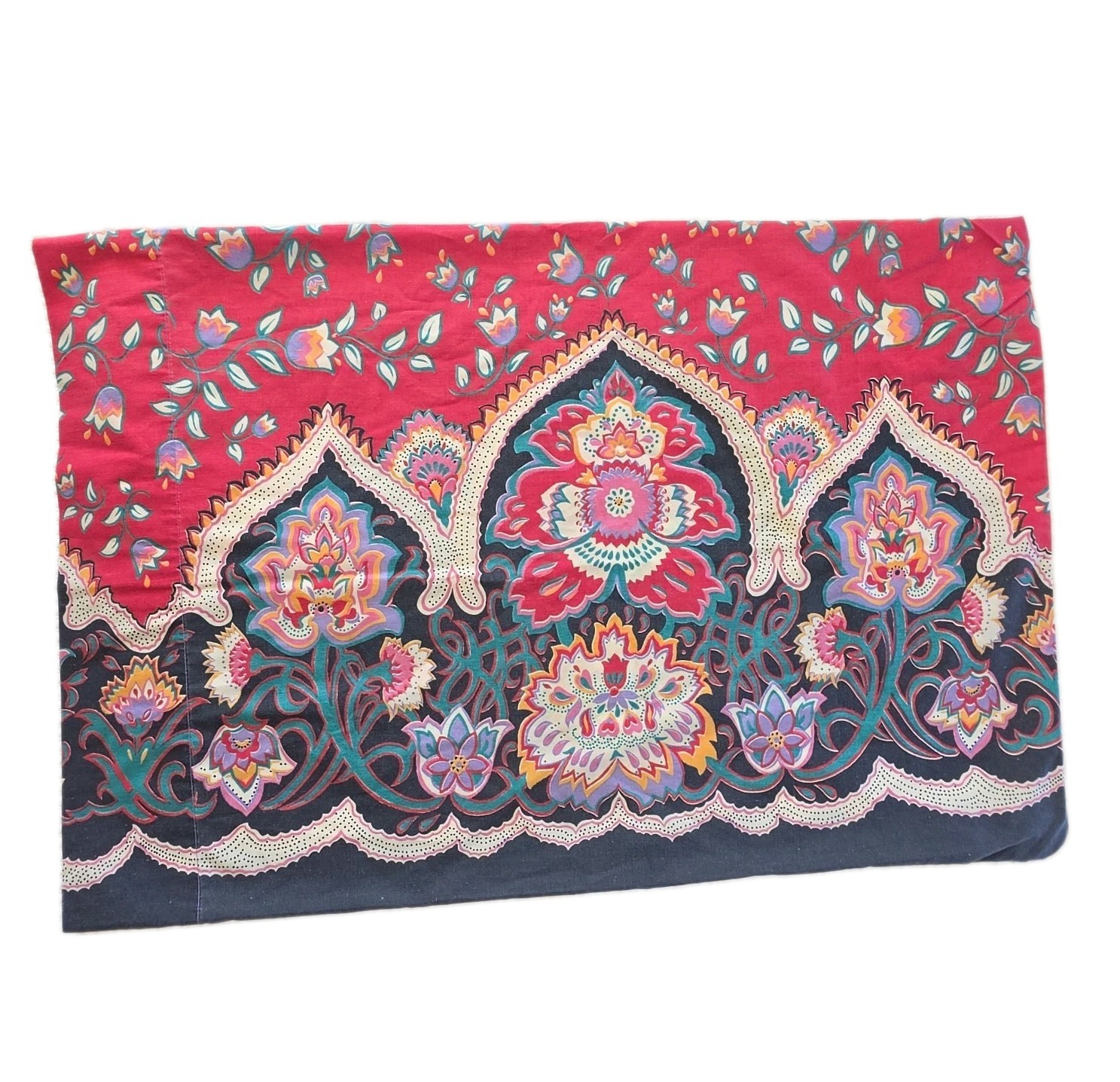 2 Vintage Martex Avignon Standard Pillowcase No Iron 1980s USA Boho Cottage Core
