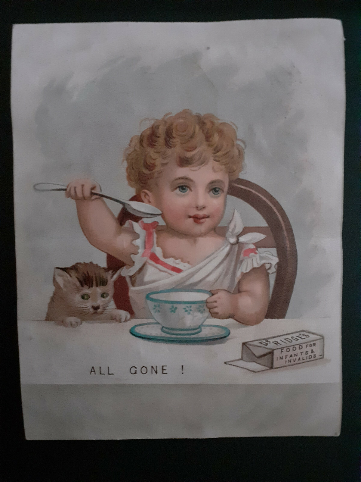 Dr Ridge\'s trade card All Gone c1880s