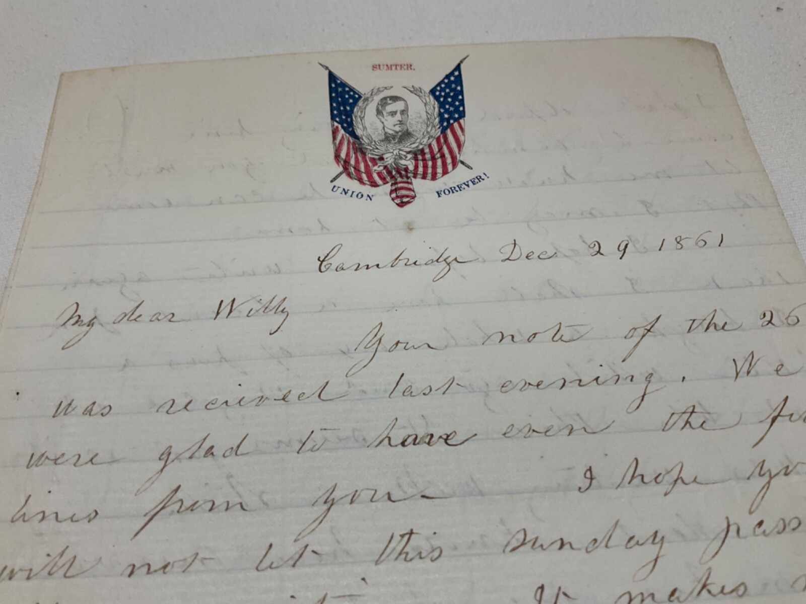 CIVIL WAR USMA 2 LETTER FROM MOM 1861 & 62 Wm R LIVERMORE @1821