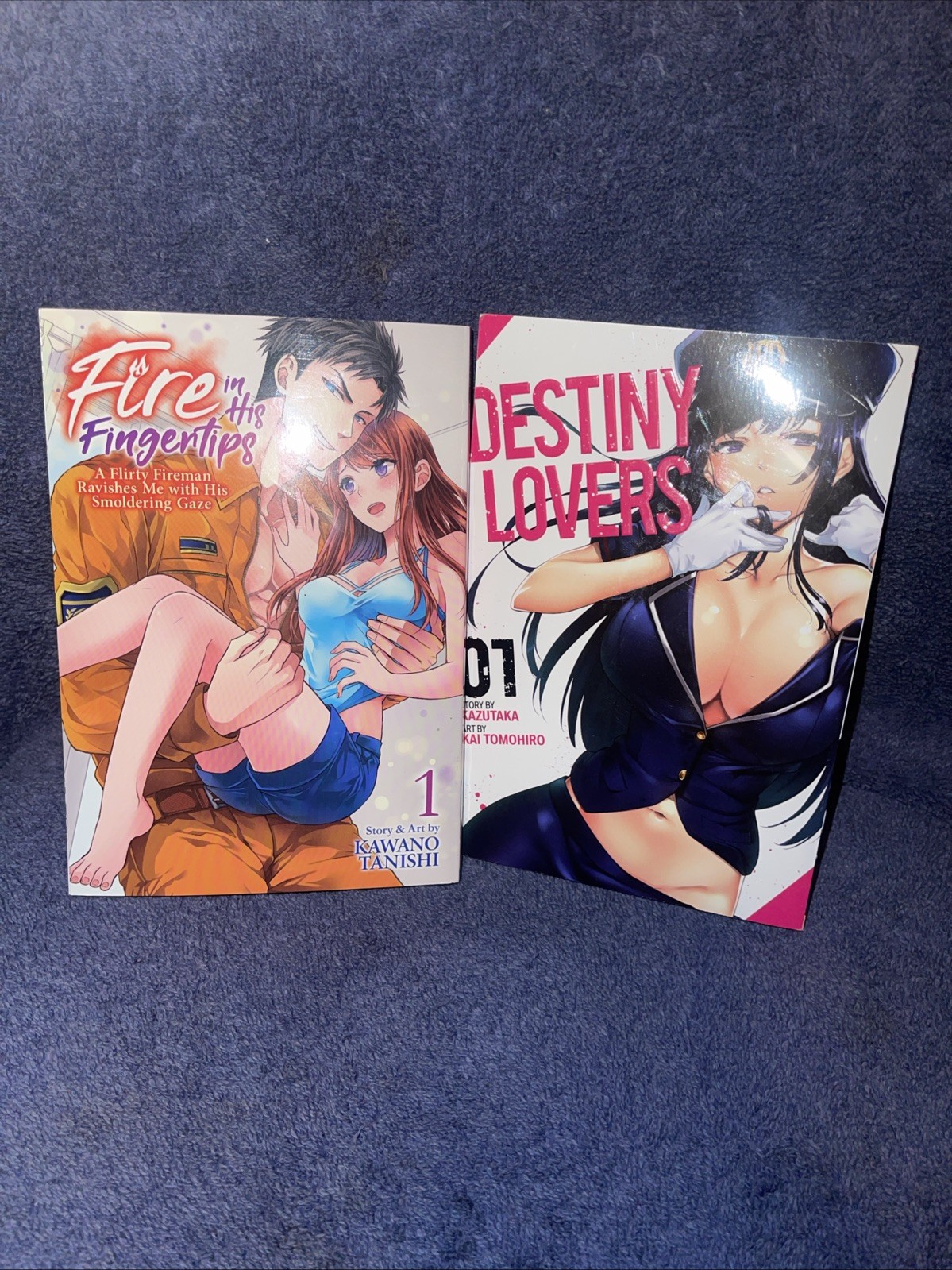 fire in his fingertips/Destiny Lovers  2 Book Set Anime Novels