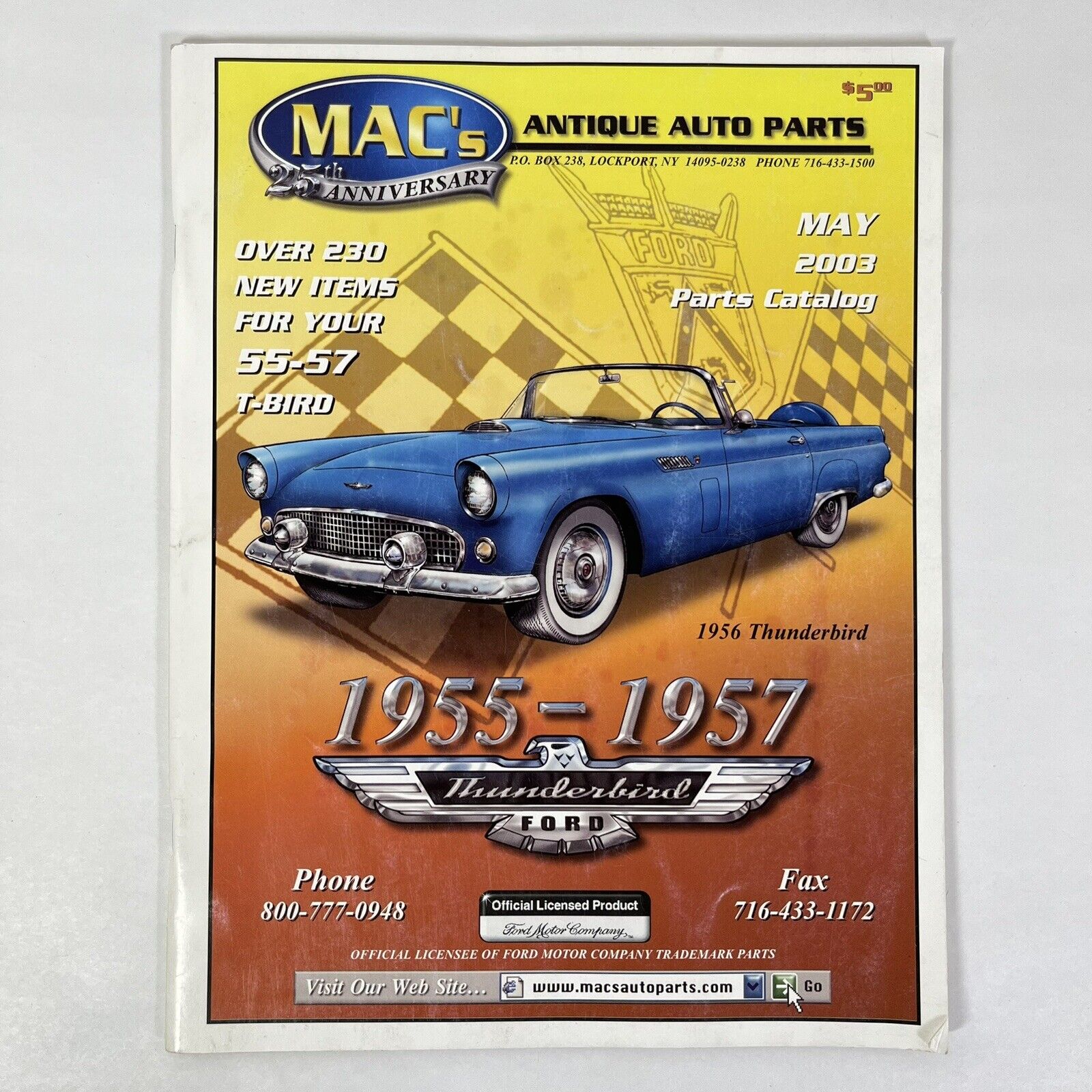 2003 MAC's Antique Auto Parts Catalog - for 1955-1957 Ford THUNDERBIRD