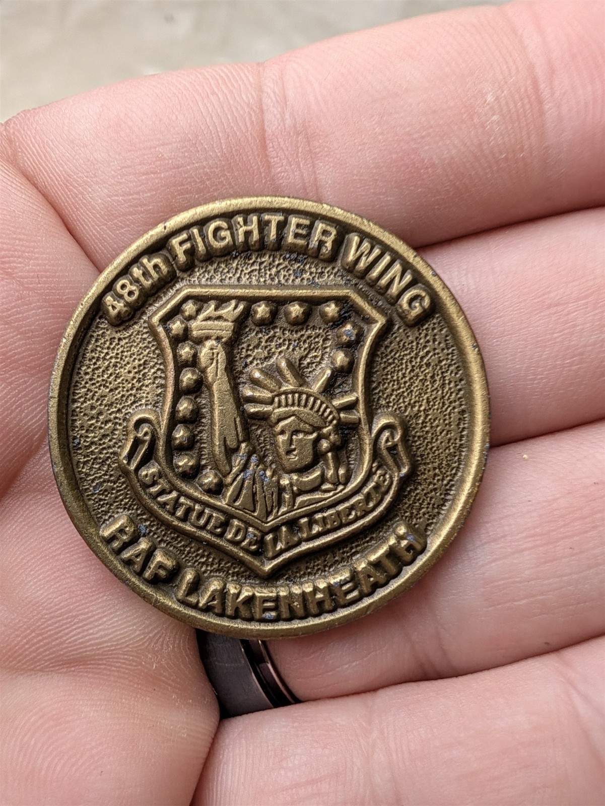 48th Fighter Wing Statue de la Liberté RAF Lakenheath F-15E Challenge Coin
