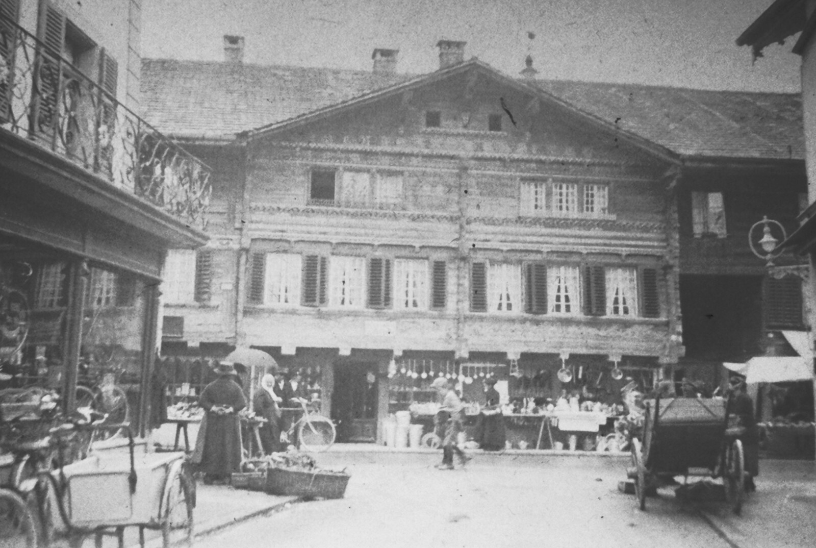 INTERLAKEN, Switzerland, c1900\'s Magic Lantern Glass Slide