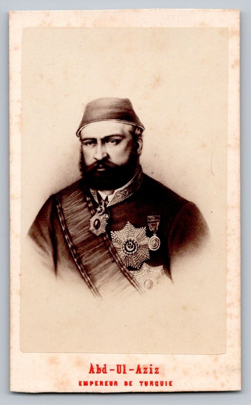 CDV 1868 Abdülaziz Sultan Ottoman Empire Photo Turkey Photo Turkey عبد العزيز