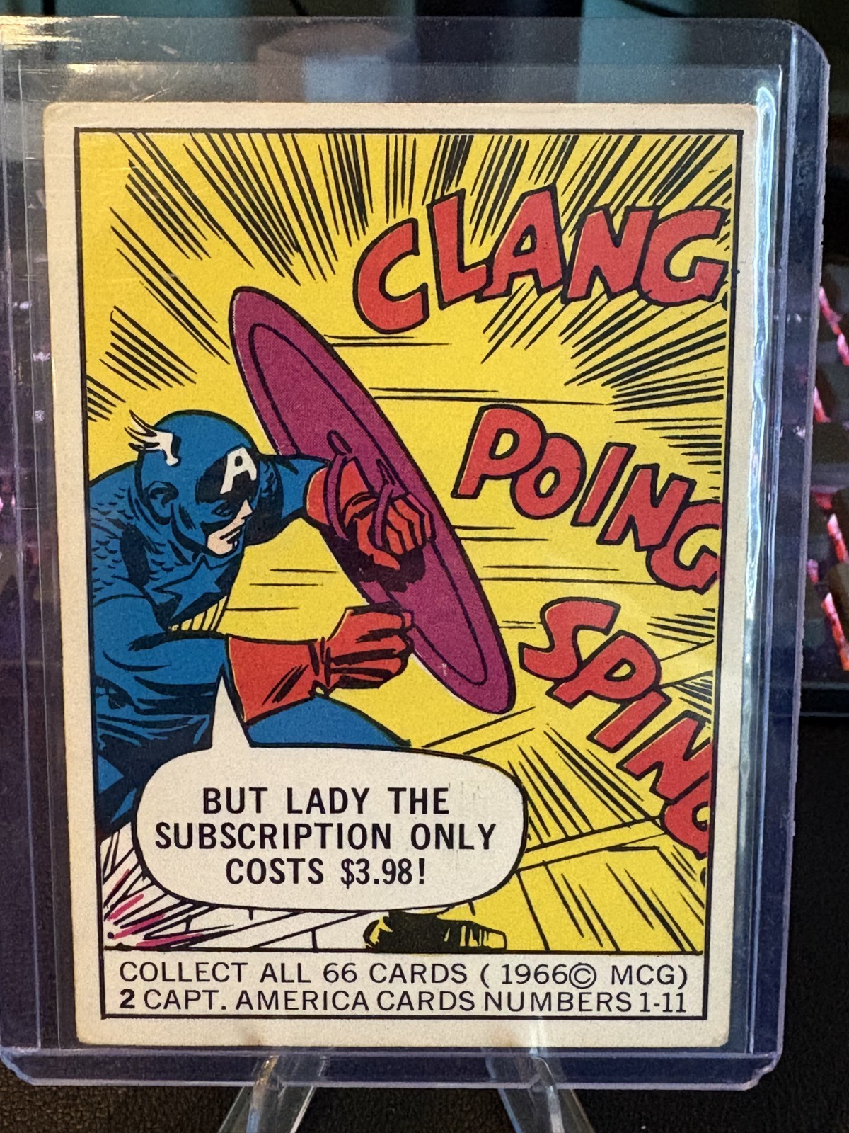 1966 Donruss Marvel Super Hero #2 Captain America Lady Subscription