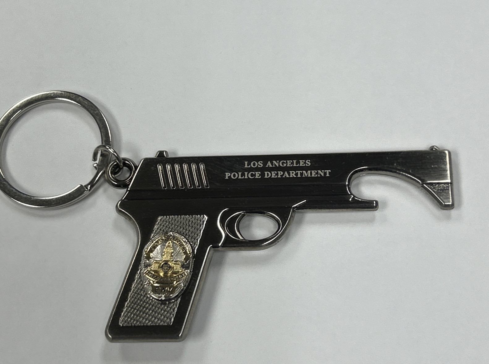 LAPD Los Angeles Police Department  Gun Chain Key Chain & Bottle Opener