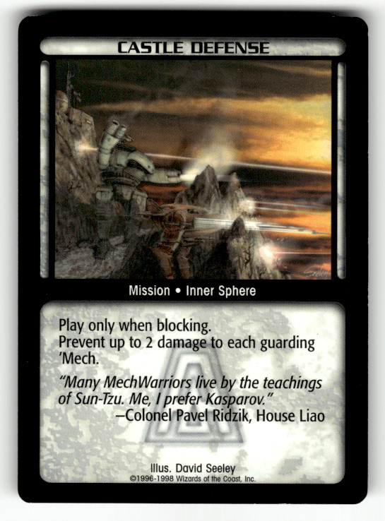 BattleTech Castle Defense 1998 Wizards of the Coast CCG TCG