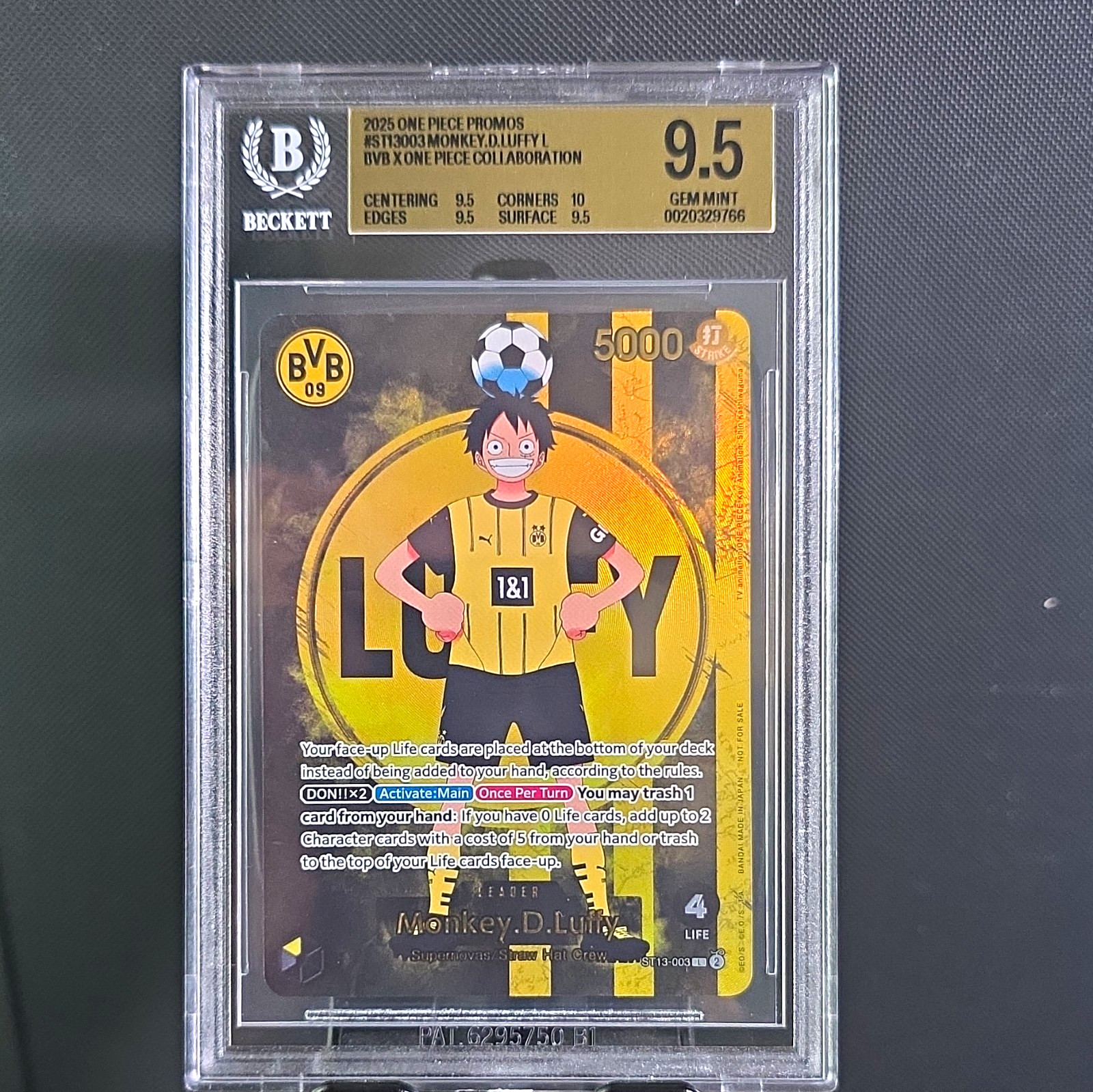 Bandai One Piece 2025 Promos Monkey D. Luffy ST13-003 Promo BGS 9.5