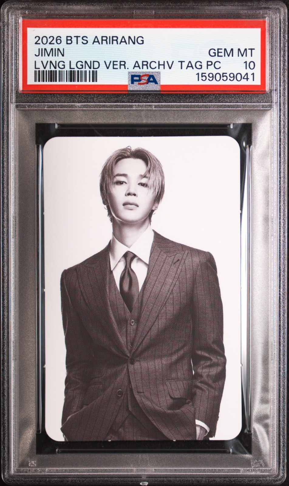 2026 BTS ARIRANG LIVING LEGEND VER. ARCHIVE TAG PHOTOCARDS JIMIN PSA 10 POP 1