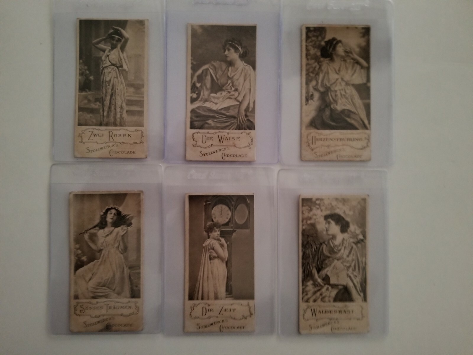 1899 STOLLWERCK CHOCOLATE COMPLETE SET of 6 women cards