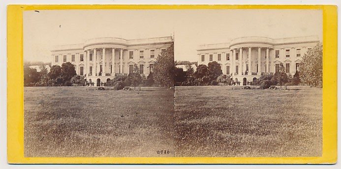 WASHINGTON DC SV - White House - Front View - Anthony 1860s