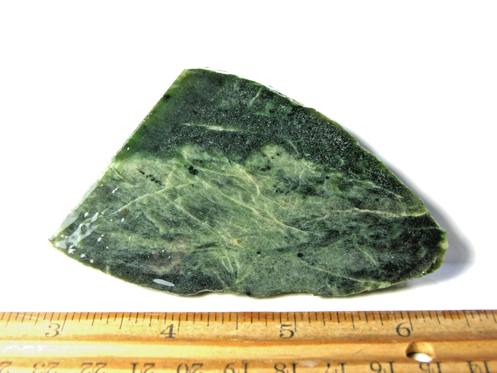 Jade black green slab gem grade 4x2x1/4\