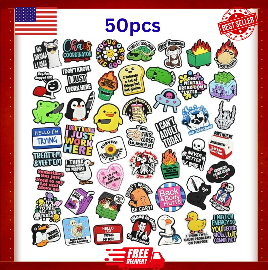50 Pcs Random Assorted Collectible Enamel Pins – Clothing, Bags & Backpacks
