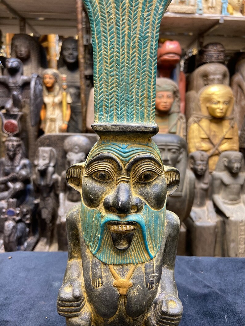 Authentic Ancient Egyptian Antique Rare God Bes Statue Figurine BC