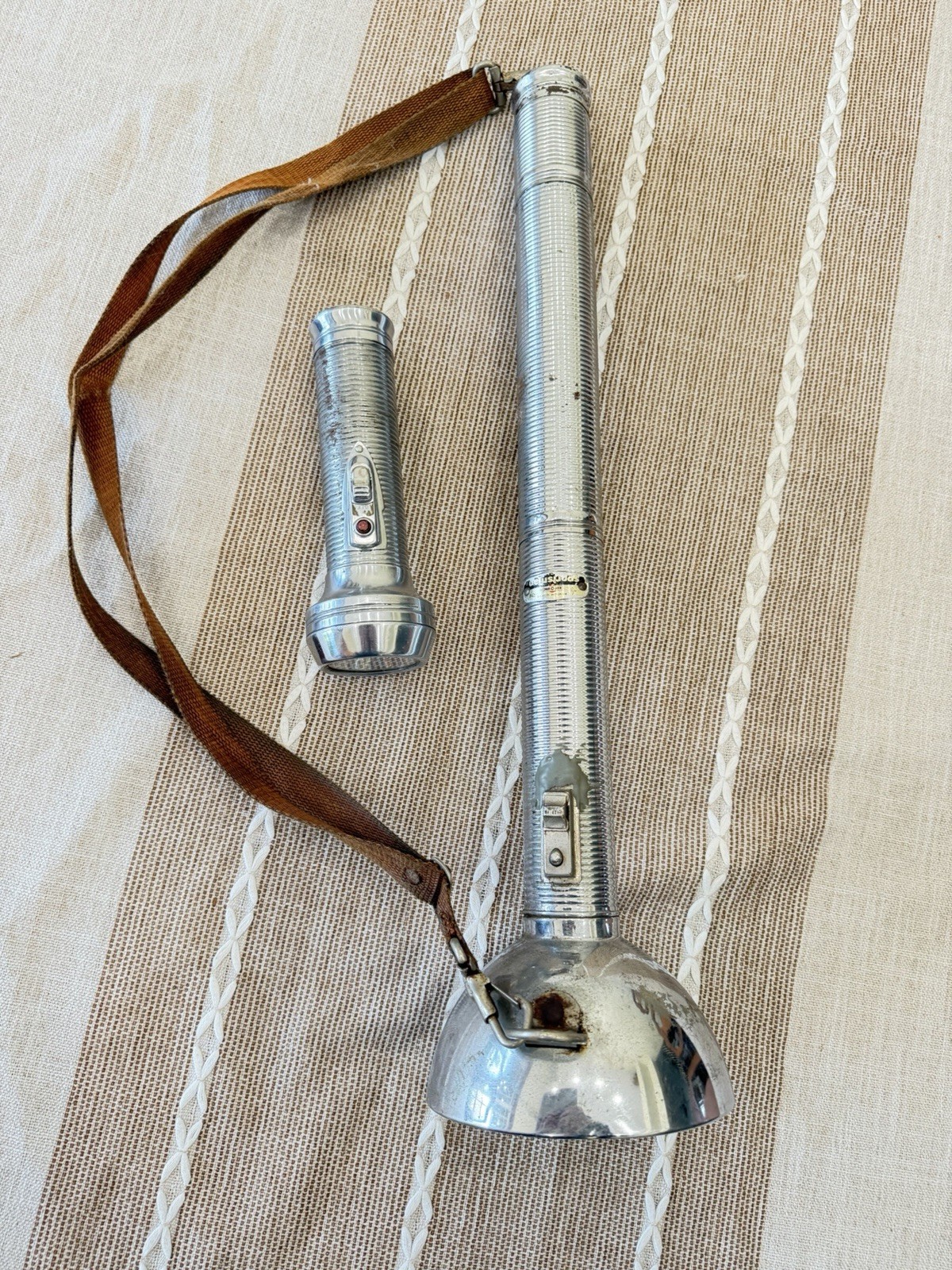 Vintage Metal Flashlights Top- Lite & Ray O Vac Sportsman