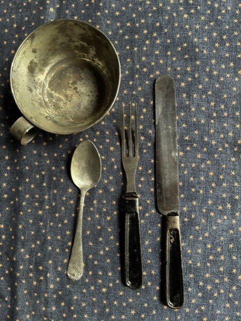 Indian Wars to Spanish American War Mess Gear. 1874 Knife Fork Spoon and Cup #2