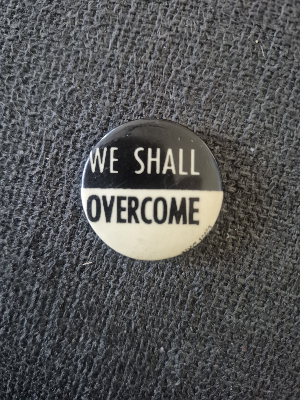 Vintage 1960s Civil Rights Pinback Button United We Shall Overcome Original 