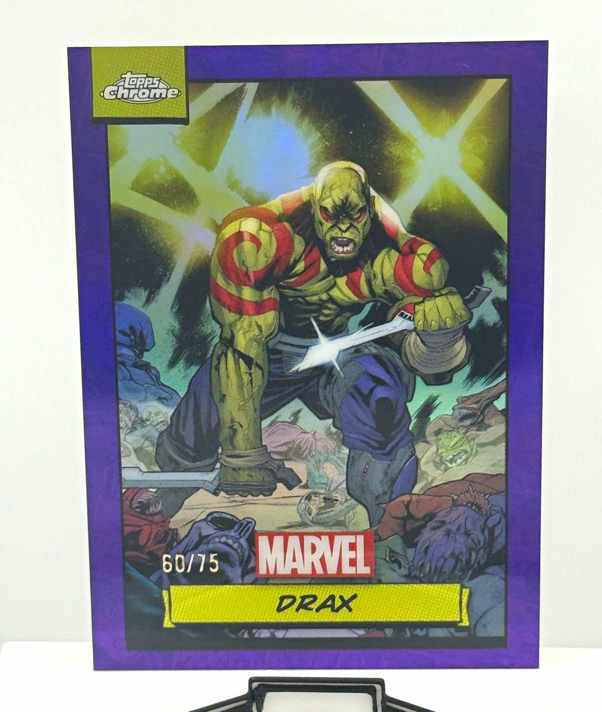 Topps 2024 Topps Chrome Marvel Drax #91 Serial Numbered 60/75
