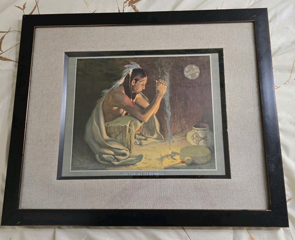 Framed SANTA FE RAILROAD CALENDAR \
