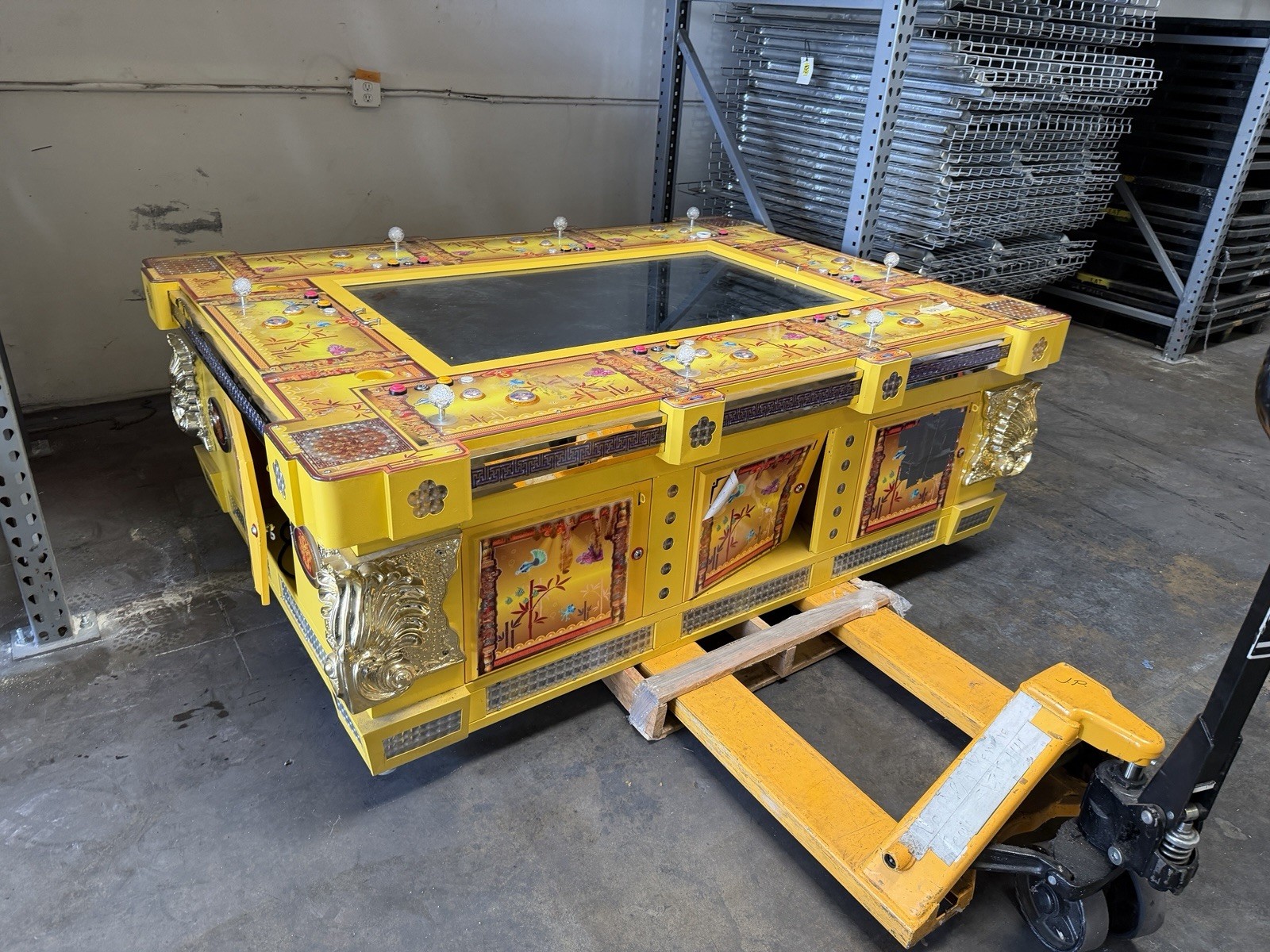 oriental-style electronic fish arcade gaming table FOR PARTS ONLY
