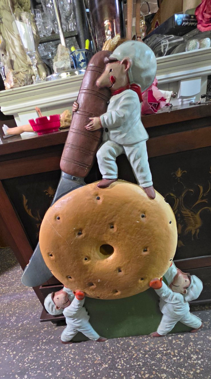 Vintage 42” Chef Baker Statue Large Resin Fiberglass Bakery Cracker Display Prop