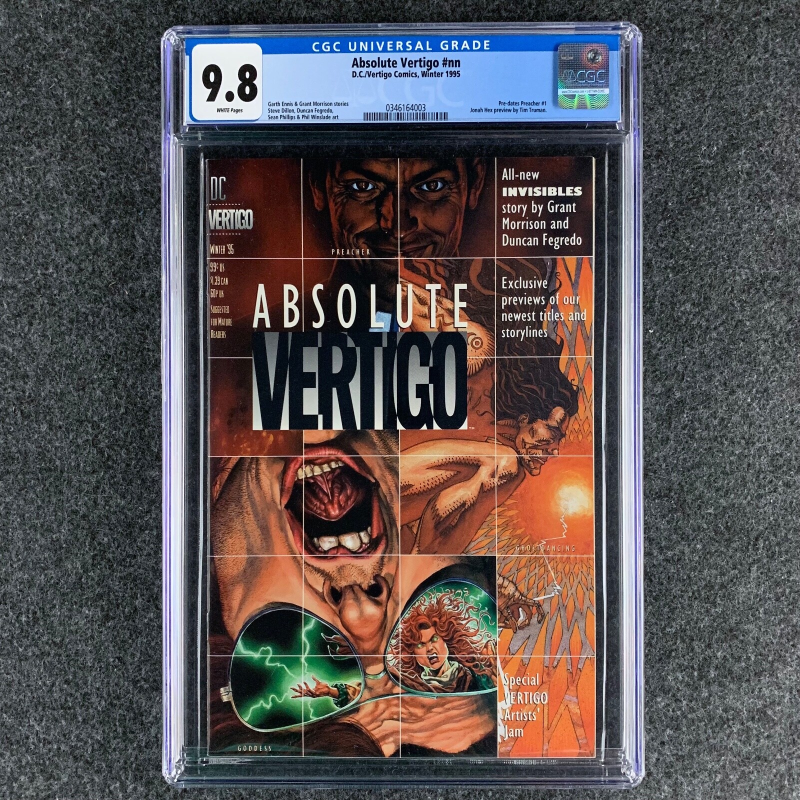 🔑 ABSOLUTE VERTIGO #1 CGC 9.8 (1995 Vertigo) Predates Preacher #1 1st App Hexy