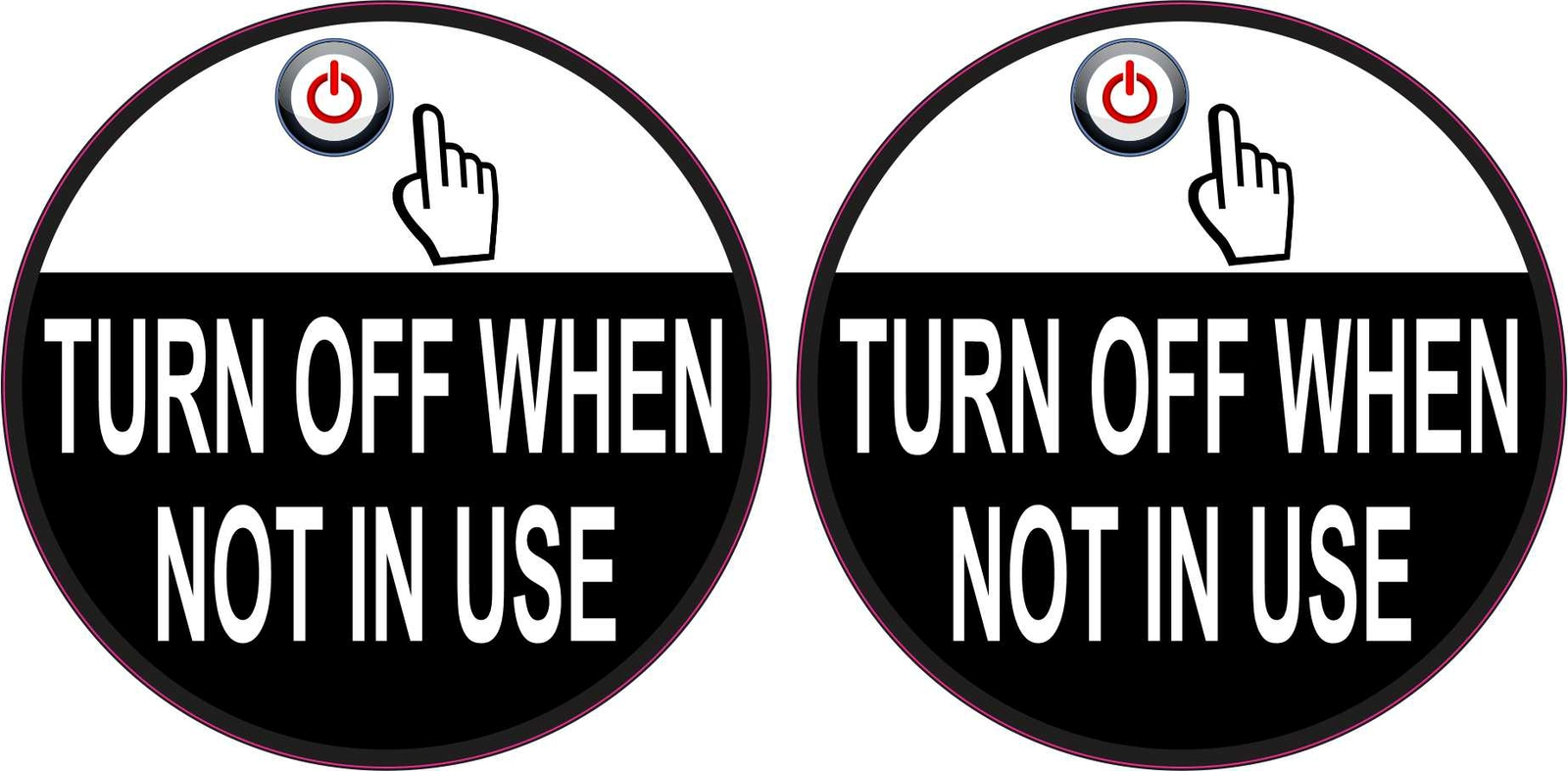 Turn off When Not in Use Vinyl Stickers Car Truck Vehicle Bumper Decal