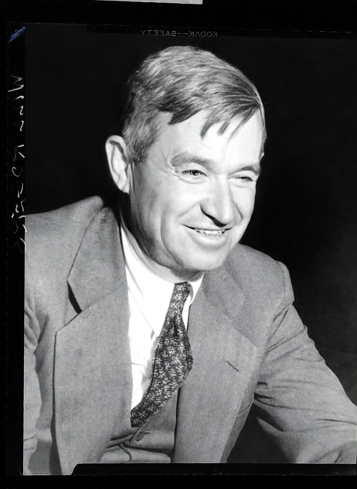 Vintage Will Rogers 4x5 Large Format Negative Press Photo Collectible RARE