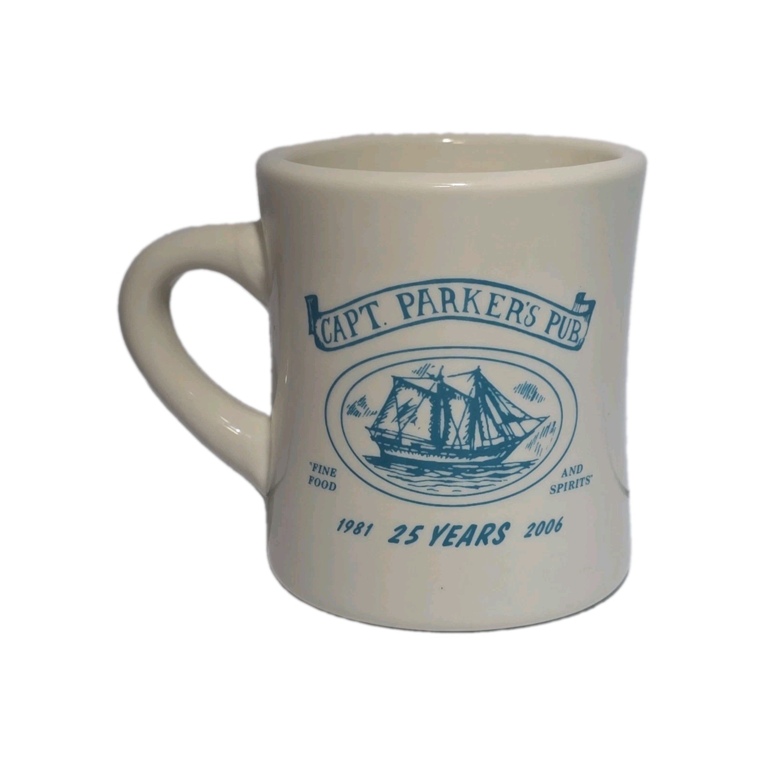 2006 Capt Parker’s Pub 25th Anniversary Chowder Mug Westford China Cape Cod