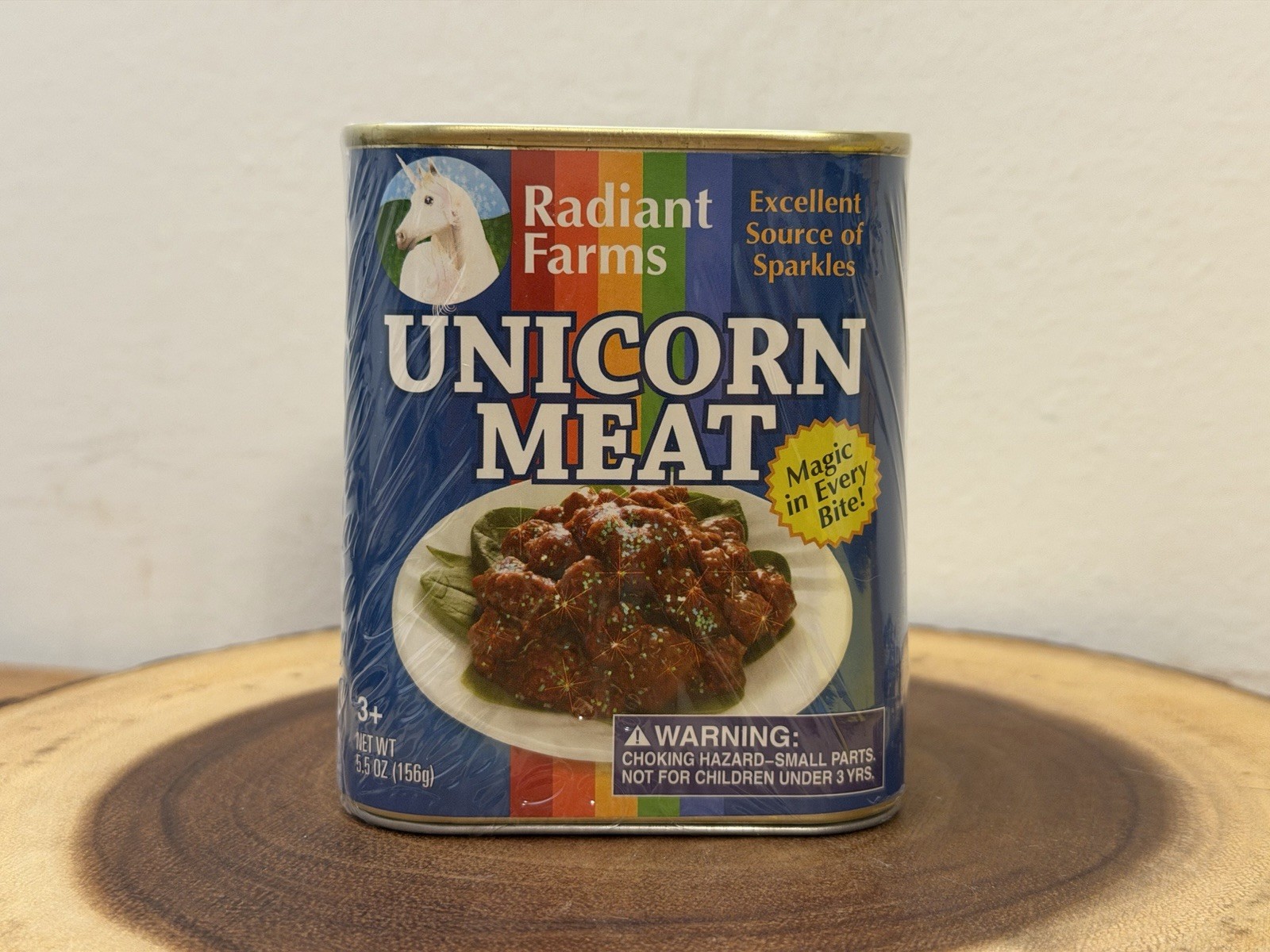 Unicorn Meat Radiant Farm ThinkGeek Can Gag Gift Joke