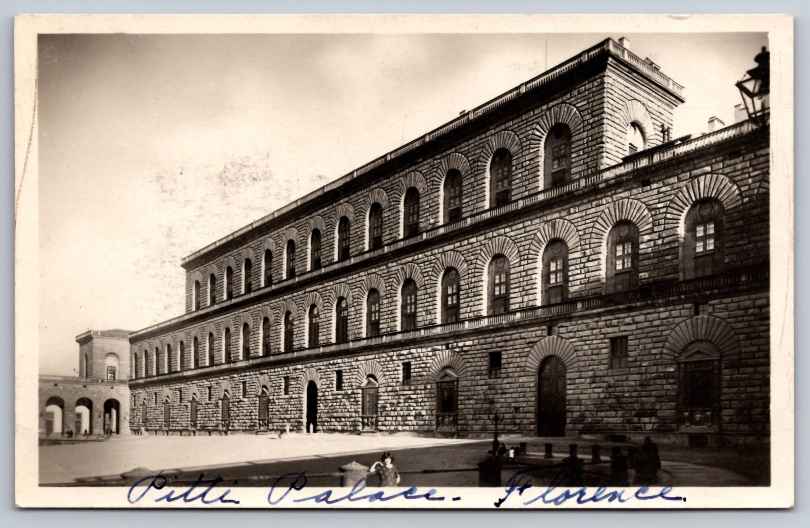 RPPC Florence Italy Pitti Palace Vintage Real Photo Postcard