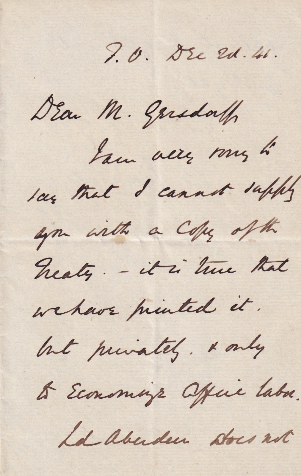 Charles John Canning autograph 1846 Viceroy of India Earl Handwritten Letter UK