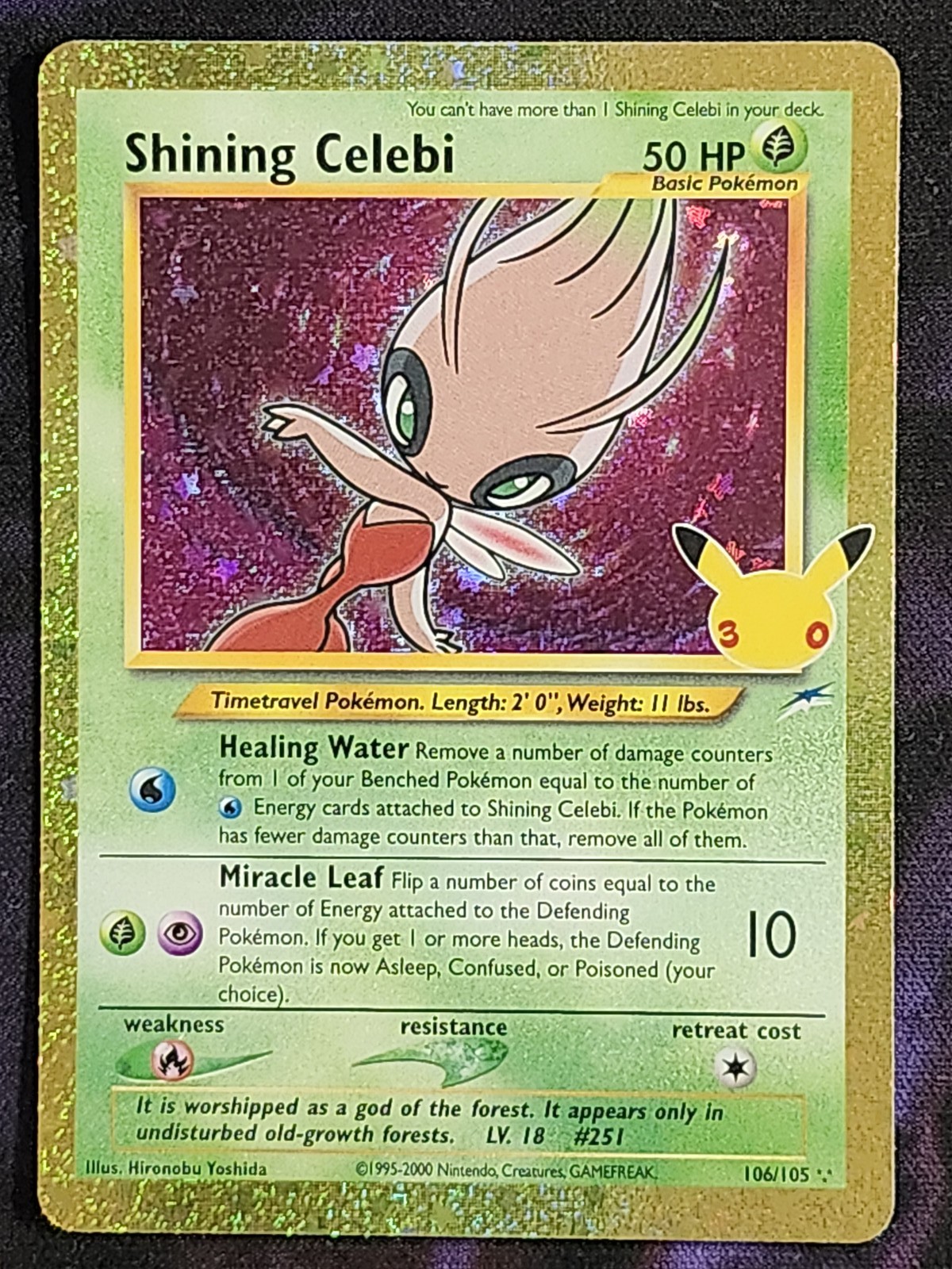 Pokemon Shining Celebi 106/105 Celebrations 30C