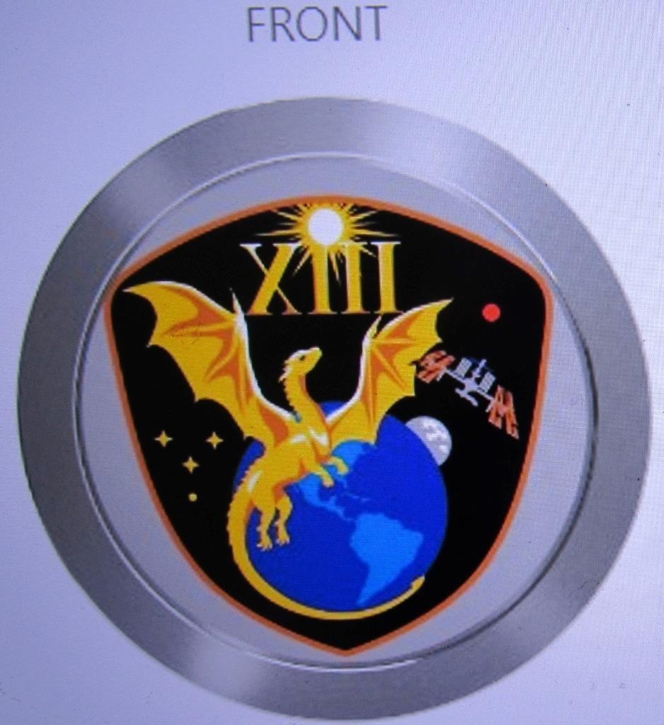 CREW-13 COIN MEDALLION SPACE MISSION TO ISS INTERNATIONAL SPACE STATION