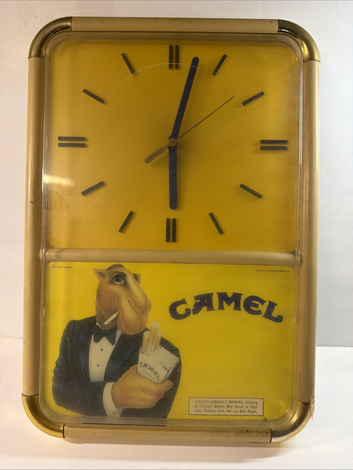 CAMEL CIGARETTES, ADVERTISEMENT CLOCK, R.J. REYNOLDS TOBACCO CO. Vintage 1991