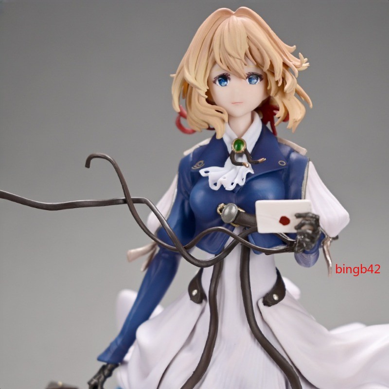 25CM Violet Evergarden GK Statue Figure Anime Model Collectible Toys Xmas Gift