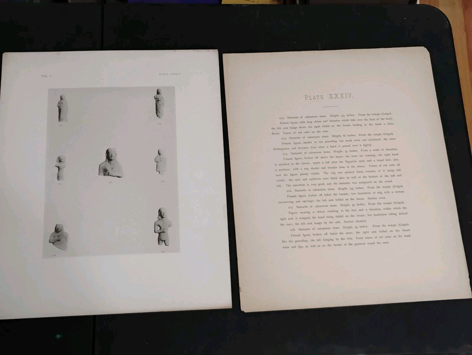 ORIGINAL 19TH C CESNOLA COLLECTION CYPRIOT GOLGOI PAGE LUIGI PALMA DI CESNOLA