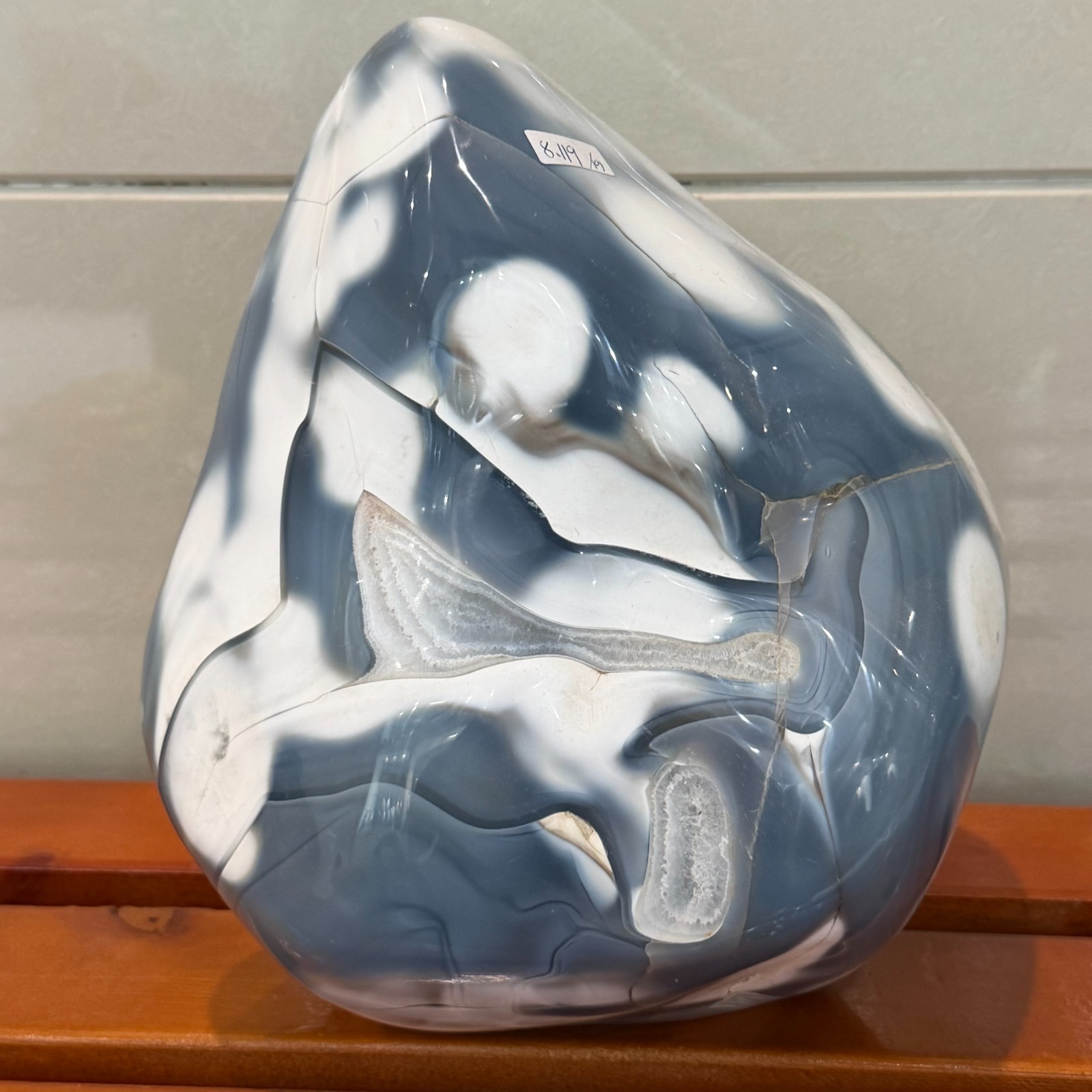 17.9LB Rare Natural Orca Agate Freeform Quartz Crystal Mineral Specimen