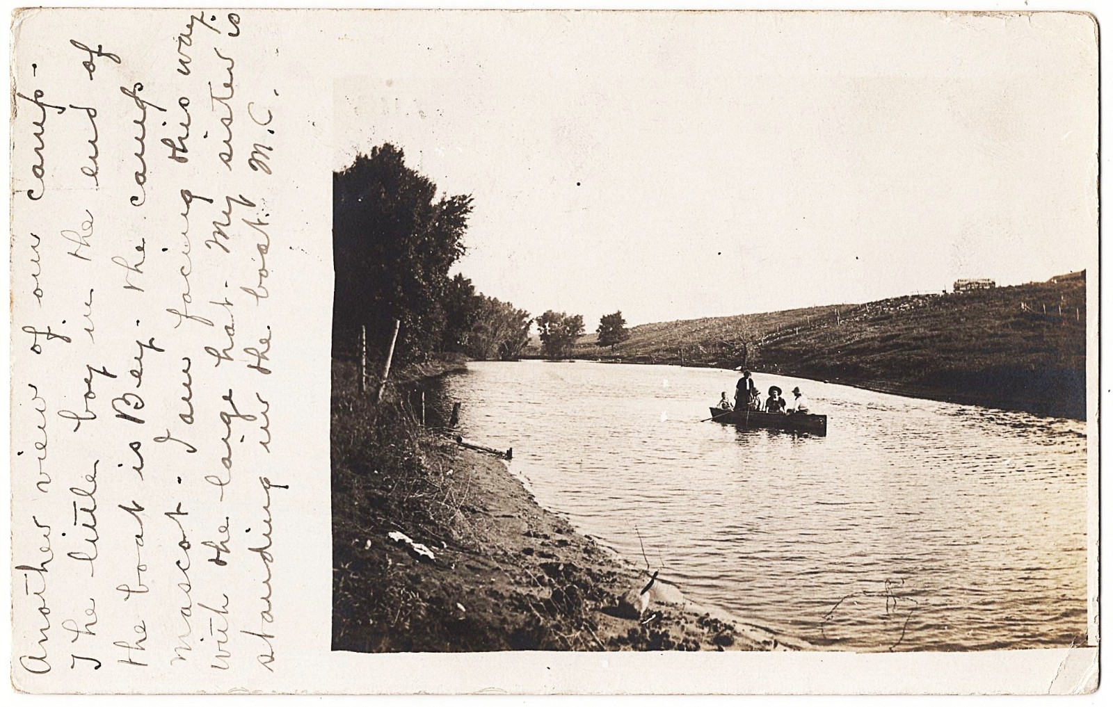 real photo Canton SD - Family Camp mailed 1909 antique postcard RPPC
