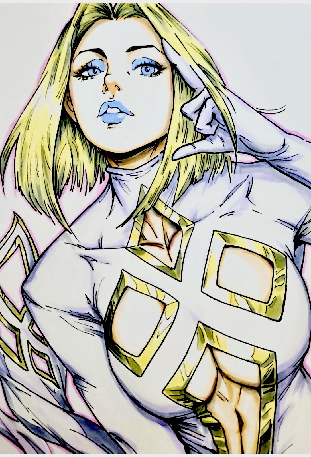 X-Men: Emma Frost - 7x10 Original Art by Raphael Serrano - NOT a Print