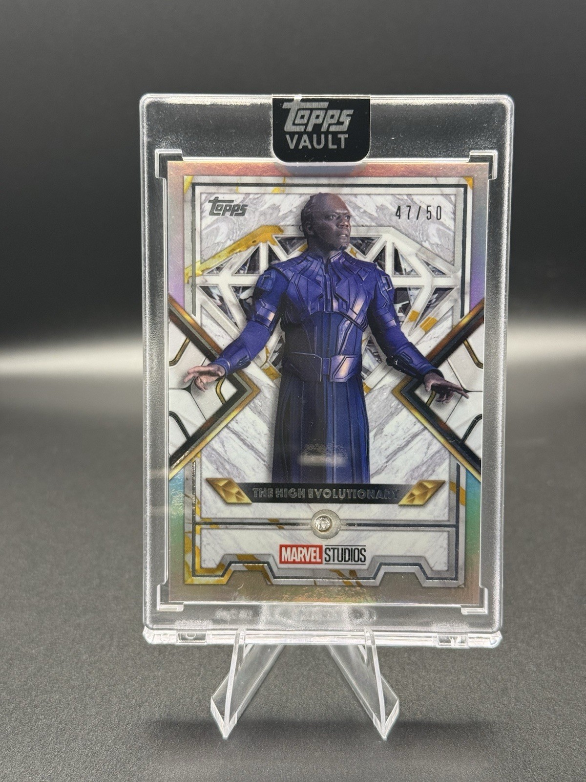 2026 Topps Marvel Vault The High Evolutionary Diamond Gold /50 Encased